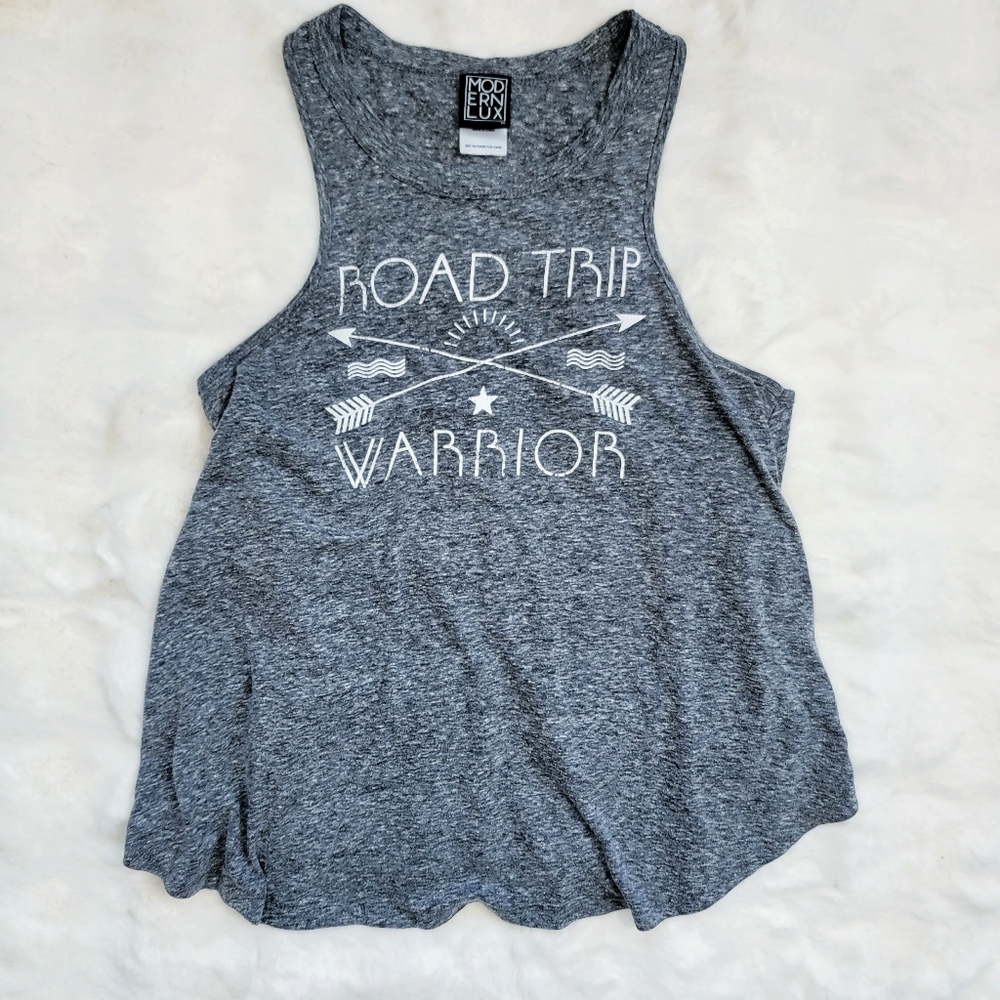 ✨3/$12 Road Trip Warrior Racerback Flowy Tank size Small